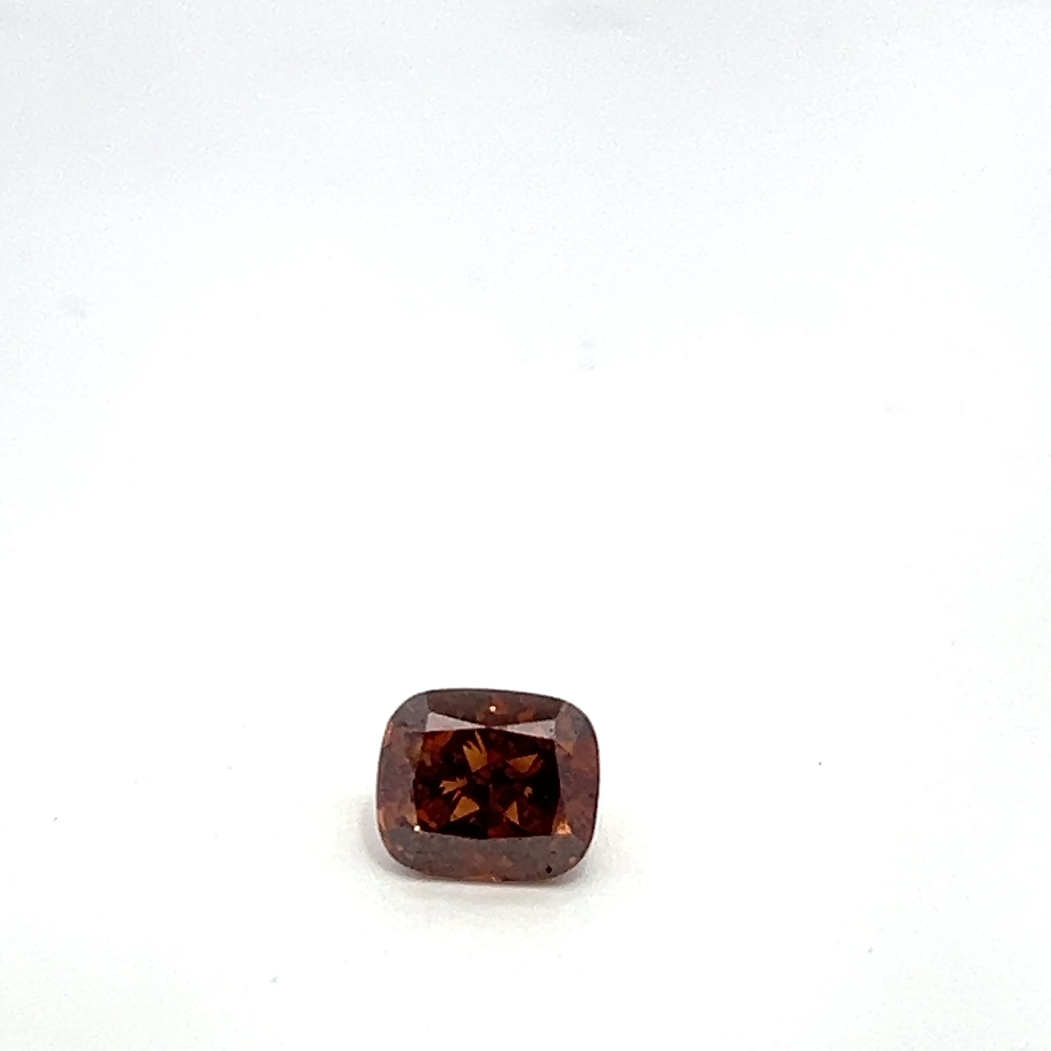 Cushion Brilliant 2.51 FANCY ORANGES BROWN VS2 